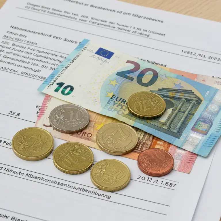 Abrechnung, Geld und Dokumente